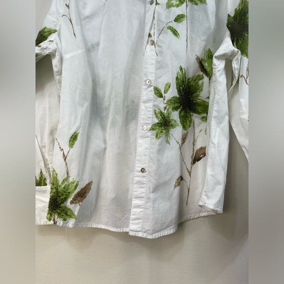 Floral Button-Up Shirt Cotton Women's Additions by Chico's Size 3 - Picture 11 of 16